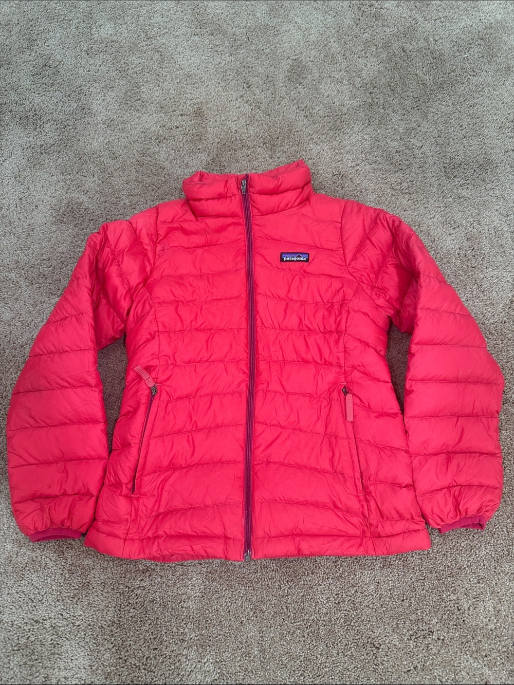 Patagonia Red Quilted Lightweight Puffer Jacket